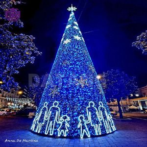 LED Christmas Tree with Built in <b>Lights</b> Pre Lit Artificial Tree for Indoor Home Mall Holiday Decoration - Product Image 5