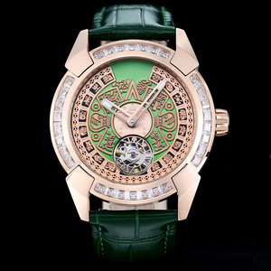 Montres mécaniques Totem variées, montre en acier inoxydable verte rétro tendance, idéale pour les vacances, montre-bracelet - Product Image 2
