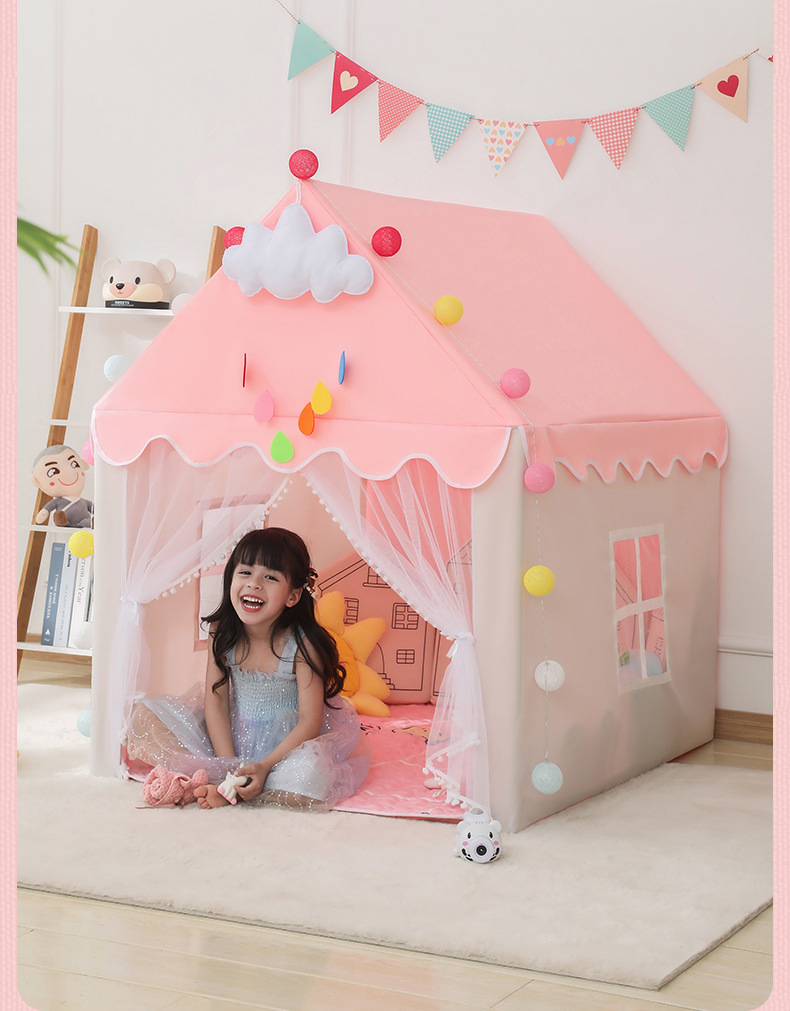 40CM Hexagonal Outdoor Camping Tent Pink Princess Castle Playhouse Outdoor ODM