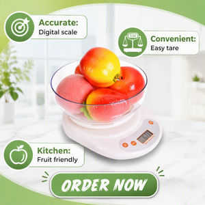 <span class=keywords><strong>Balance</strong></span> électronique portable LCD 5kg/1g pour <span class=keywords><strong>cuisine</strong></span> d'hôtel, pesée alimentaire, mesure du poids du bol, en plastique ABS toutes saisons - Product Image 1