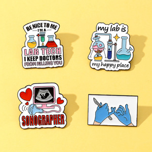 Spille in metallo per laboratorio chimico medico creativo con spille sperimentali popolari europee americane - Product Image 1