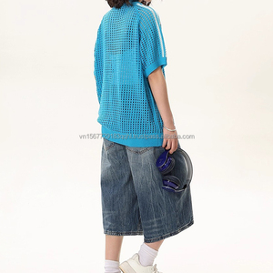 Pull-over en jersey vintage pour homme, col rond, manches longues, style jersey, polyester/nylon, logo sur le devant, vêtements de sport, nouvelle collection automne - Product Image 1