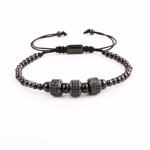 Vòng Tay Nam Vương Miện Đá CZ Đá CZ Thiết Kế Mới Bộ Vòng Tay Macrame Logo Tùy Chỉnh Bằng Thép Không Gỉ Cho Nam JBS11650 - Product Image 2