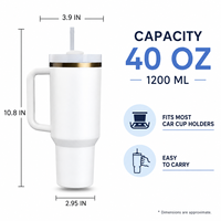 Gobelet isotherme portable en acier inoxydable de 40 oz, sans BPA, avec logo personnalisé de luxe, motif ours mignon et poignée