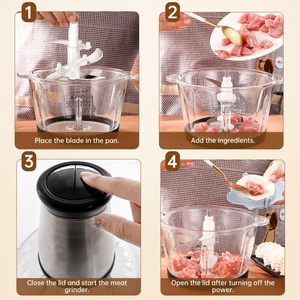 Hot Sell 2L 3L Small <b>Meat</b> Chopper Best Home Kitchen Food Cheap Stainless Steel Electric <b>Meat</b> <b>Grinder</b> for Sale - Product Image 6