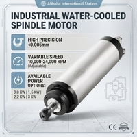 Motor Spindle CNC 0.8KW 800W Berpendingin Air 65mm ER11 Kecepatan Tinggi untuk Mesin Router CNC Produsen Grosir