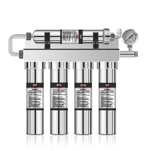 Home 5 Stage Stainless Steel Remove Chlorine T33 Active Carbon Under Sink Uf Water Purifiers House Drinking Water Filter System