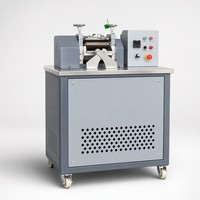 Machine de granulation de plastique, laboratoire, broyeur à deux rouleaux, système de refroidissement par eau, mélangeur de composés PVC, granulation, contrôle de la température, CE, OEM