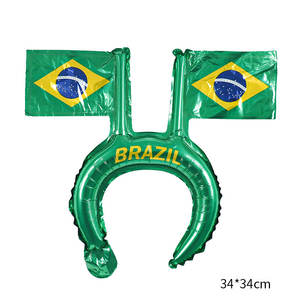 Groothandel Opblaasbare Mini Vlag Hoofdband Ballonnen Geschilderd Ontwerp Vlag Haar Hoepel Voor Sportevenement Carnaval Feest Decor Benodigdheden - Product Image 3