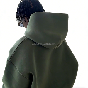 Custom Heavyweight Boxy Fit <b>Pullover</b> Cotton Fleece Double Layer Cropped Hoodie Sweatshirts Manufacturers Hoodies <b>for</b> <b>Men</b> - Product Image 3