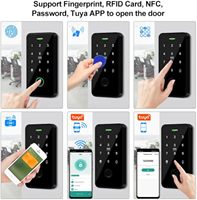 Kit de système de contrôle d'accès Bluetooth Tuya, étanche IP68, NFC, RFID, empreintes digitales, serrures électriques à sécurité de sécurité, alimentation DC12V