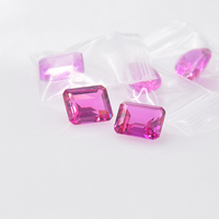 Geräumige Premium Ruby Gems Stein Achteck Schnitt Dunkelrot Rose Rosa Tauben blut Synthetischer Rubin Lose Edelstein