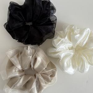 Chouchous imprimés en organza double couche, de haute qualité, pour usage quotidien, accessoires capillaires en maille pour femmes - Product Image 3