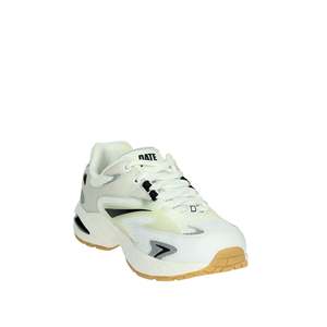 D.A.T.E. Baskets pour femmes W401-SN-ME-WA en toile blanche et grise, chaussures tendance - Product Image 5