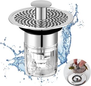 Lavabo Anti-odeur Anti-insecte Anti-colmatage noyau à ressort pressant Type égouttoir accessoires pousser vers le bas Pop-up <span class=keywords><strong>bouchon</strong></span> d'eau - Product Image 1