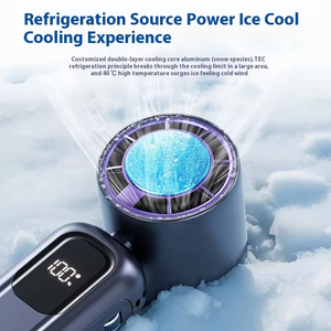 Turbo Handheld <b>Fan</b> High Speed Portable <b>Mini</b> Cold Compress Cooling Foldable Neck Hanging Outdoor Rechargeable 7000mAh Battery - Product Image 2