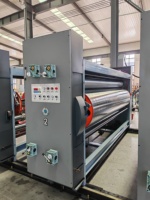 Máquina semiautomática de impresión, ranurado y troquelado rotatorio de 1-4 colores para cajas de cartón