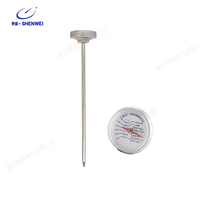 SW termometer masak instan bahan baja tahan karat, alat panggangan BBQ termometer Steak memanggang Probe panjang bahan baja tahan karat