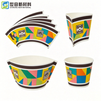 Gobelet en papier ondulé simple paroi SHI RONG 6oz 8oz avec revêtement PE pour boissons chaudes, manchon imprimable pour boissons chaudes, idéal pour jus et vin