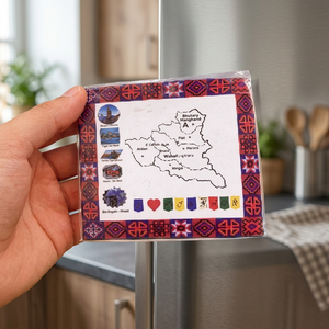 Imán de nevera artesanal con mapa de Kinnaur, recuerdo de viaje, imán decorativo para nevera para turistas, Montaña del Himalaya - Product Image 4