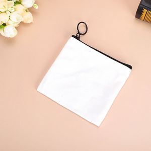 Sac à main en toile de couleur unie avec fermeture éclair, petite capacité, logo simple, pratique, sac de voyage portable - Product Image 2