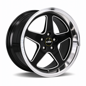 ล้อออฟโรด LSR690F ขนาด 20 22 24 26 นิ้ว ขอบลึก 5 ก้าน สีดำขัดเงา ขอบขัดเงา สำหรับรถ 4x4 SUV ราคาขายส่ง - Product Image 1
