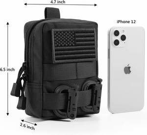Paquete de 2 Bolsas Tácticas Molle de Mezclilla, Resistentes al Agua, de Nailon Oxford, Compactas, para Uso Diario - Product Image 2