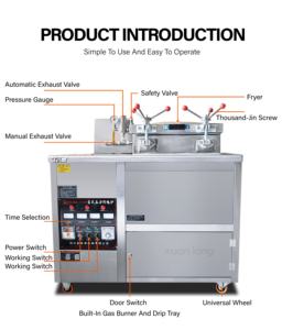 <span class=keywords><strong>Freidora</strong></span> Eléctrica y a Gas para Pollo Asado, de Grado Comercial, en Acero Inoxidable, con Capacidad de 15L - Product Image 4