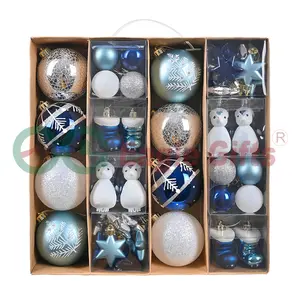 EAGLEGIFTS Suministros promocionales para fiestas Juego de 100 Bolas de adornos de decoración de Navidad mixtas Bolas de Navidad de 3cm para árbol