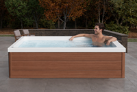 Piscine de spa résidentielle extérieure de 3 m en fibre de verre et acrylique avec jets, design écologique et étanche pour usage domestique et jardin