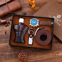 Ensembles de Cadeaux d'Affaires de Luxe pour Hommes Ceinture Portefeuille Montre à Lunettes de Soleil Coffret Cadeau Promotionnel Premium pour Anniversaires Fête des Pères Noël