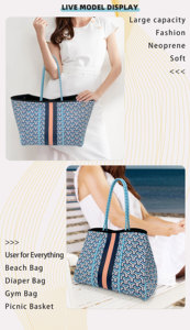 Sacs à Main en Néoprène de Grande Taille pour Femmes d'Extérieur Vente en Gros Prêts à Expédier Sac Cabas de Plage d'Été en Néoprène Sac à Bandoulière pour Femmes - Product Image 5