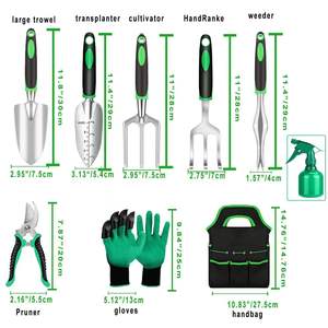 Ensemble d'outils de jardin en alliage d'aluminium AOZOU avec étui souple, à commande manuelle - Product Image 4