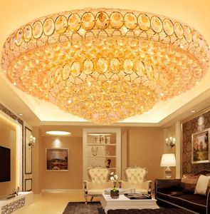 Gran oferta, diseño moderno, bola de cristal grande, luces de techo LED, candelabro de vestíbulo de Hotel de lujo con Base de hierro para sala de estar - Product Image 2