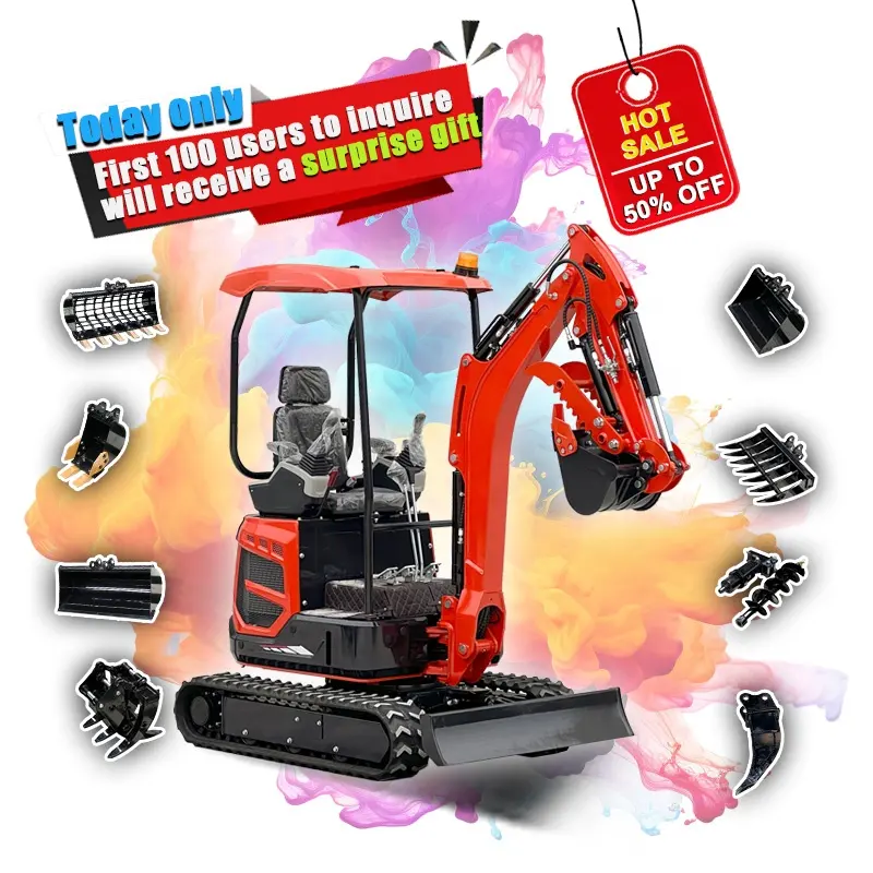 price of hydraulic excavator free shipping track mini excavator 1800kg small digging machine