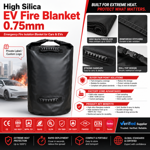 <span class=keywords><strong>Manta</strong></span> de Contención de Incendios para Baterías de Vehículos Eléctricos, Protección Térmica Contra Explosiones, Fabricante OEM - Product Image 1