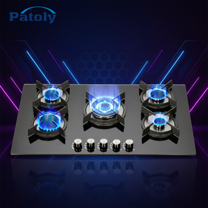 Fornello a Gas di Alta Qualità con 5 Bruciatori 830x470mm, Vetro Temperato Premium, Compatibile <span class=keywords><strong>GPL</strong></span>/Gas Naturale <span class=keywords><strong>per</strong></span> Cucina Quotidiana e Cottura - Product Image 1