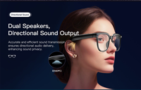 Lunettes de caméra intelligentes IA personnalisées avec logo, enregistrement 12MP, idéales pour les affaires et les voyages