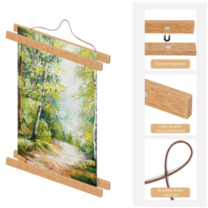 Penyangga Poster Magnetik Kanvas, Bingkai Poster Magnet Kuat, Ukuran Kustom, Cetak Digital, Kantung Putih, Dua Lubang Grommet, Promosi - Product Image 2