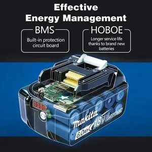 <span class=keywords><strong>Batterie</strong></span> au lithium rechargeable 18V6.0Ah Makita 18V BL1840 BL1830 BL1850 <span class=keywords><strong>BL1850B</strong></span> <span class=keywords><strong>Batterie</strong></span> d'outil Makita d'origine - Product Image 4