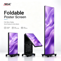 Support d'affichage LED portable léger, écran publicitaire numérique, installation facile pour la promotion d'événements et de salons professionnels