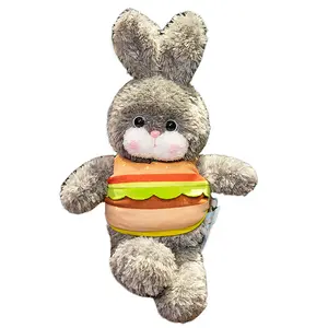 Nouveauté Lapin en peluche avec poupée lapin en peluche Hamburger