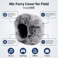 Protection anti-vent pour microphone en fourrure synthétique, réduction du bruit du vent, housse en fourrure pour microphone pour enregistrement sur le terrain