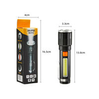 Lampe torche tactique rechargeable par USB Shingel, étanche, en aluminium, couleurs blanc et rouge, haute puissance XHP50, zoom LED