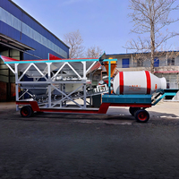 Planta de Hormigón Móvil Portátil Certificada CE ISO de 30m³/h con Silo de Polvo, Motor, Caja de Cambios y Rodamientos para Proyectos de Construcción