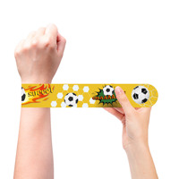 Bracelets Slap PVC Sport Party Ball Combo, décorations mignonnes, prix de classe pour enfants