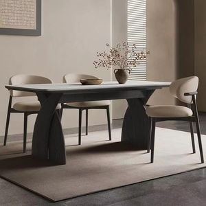 Sedia da Pranzo Portatile Moderna Nordica per 6 Persone con Base a Croce Unica e <span class=keywords><strong>Piano</strong></span> <span class=keywords><strong>in</strong></span> <span class=keywords><strong>Legno</strong></span> Bianco Impermeabile per Casa o Hotel - Product Image 3