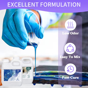 LEQU Happy And Fun Epoxy Resin Kit 35.2oz <b>Clear</b> AB Adhesive for DIY Craft Making Crystal <b>Clear</b> High <b>Gloss</b> - Product Image 2