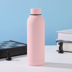 Custom Logo Rubber Coated Stainless Steel Vacuum <b>Thermos</b> <b>Bottle</b> American Style Small Mouth Sports Water <b>Bottle</b> With Strap - Product Image 4