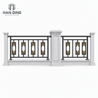 Système de balustrade en aluminium direct usine, résistant aux UV, écologique, avec cadre en U et verre sans cadre pour balcon